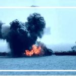 Оташ гирифтани нафткаши Амрико