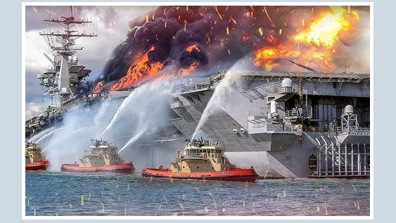 Оташсӯзӣ дар нови ҳавопаймобари амрикоӣ